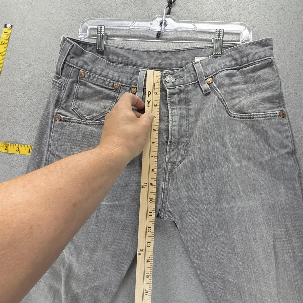 Vintage Levis Engineered Jeans Mens Gray Zip Flap Pockets Fits 32x30